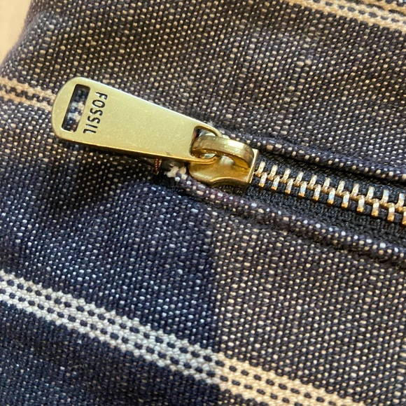 Fossil Striped Brown and Gray Crossbody Bag - Picture 8 of 13